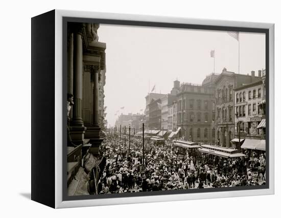 Labor Day Crowd, Main St., Buffalo, N.Y.-null-Framed Stretched Canvas
