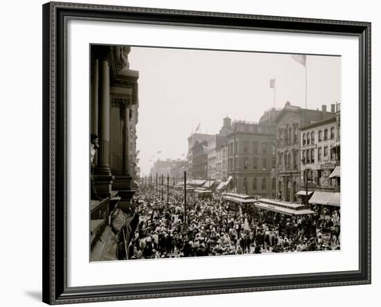 Labor Day Crowd, Main St., Buffalo, N.Y.-null-Framed Photo