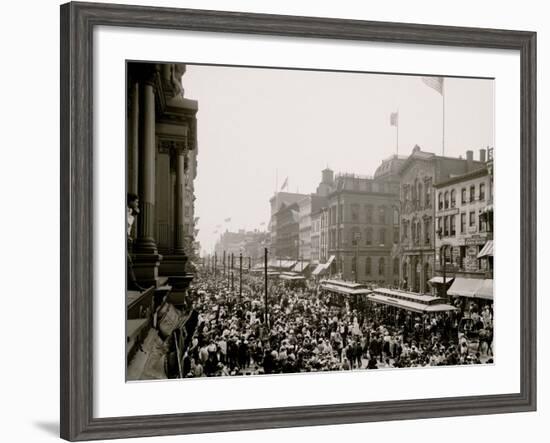 Labor Day Crowd, Main St., Buffalo, N.Y.-null-Framed Photo