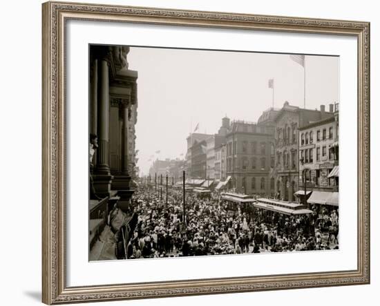 Labor Day Crowd, Main St., Buffalo, N.Y.-null-Framed Photo