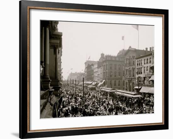 Labor Day Crowd, Main St., Buffalo, N.Y.-null-Framed Photo