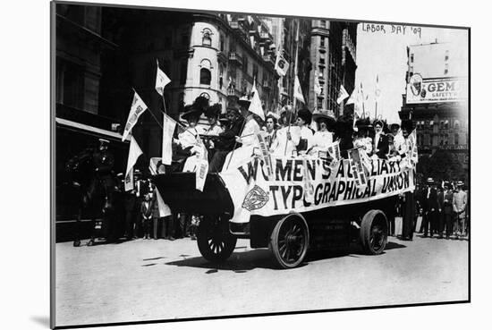 Labor Day Parade Float Photograph - New York, NY-Lantern Press-Mounted Art Print