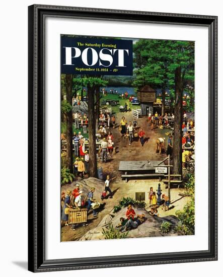 "Labor Day Picnic" Saturday Evening Post Cover, September 11, 1954-Stevan Dohanos-Framed Giclee Print