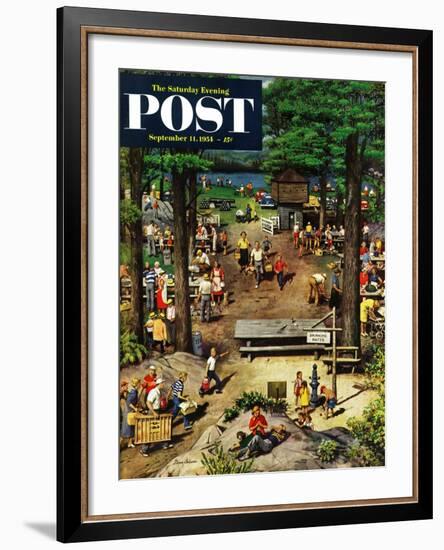 "Labor Day Picnic" Saturday Evening Post Cover, September 11, 1954-Stevan Dohanos-Framed Giclee Print