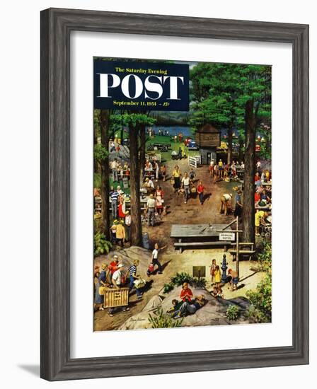 "Labor Day Picnic" Saturday Evening Post Cover, September 11, 1954-Stevan Dohanos-Framed Giclee Print