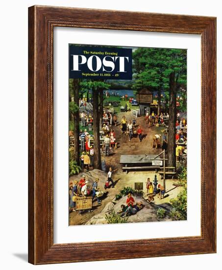 "Labor Day Picnic" Saturday Evening Post Cover, September 11, 1954-Stevan Dohanos-Framed Giclee Print