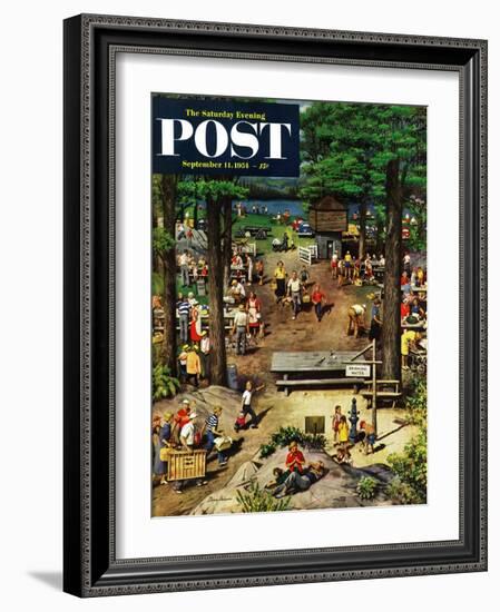 "Labor Day Picnic" Saturday Evening Post Cover, September 11, 1954-Stevan Dohanos-Framed Giclee Print