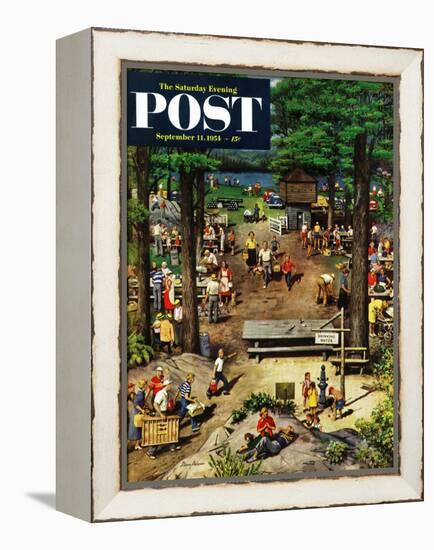 "Labor Day Picnic" Saturday Evening Post Cover, September 11, 1954-Stevan Dohanos-Framed Premier Image Canvas