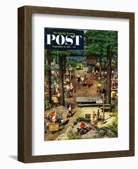 "Labor Day Picnic" Saturday Evening Post Cover, September 11, 1954-Stevan Dohanos-Framed Giclee Print