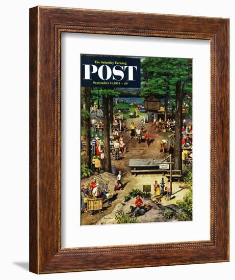 "Labor Day Picnic" Saturday Evening Post Cover, September 11, 1954-Stevan Dohanos-Framed Giclee Print