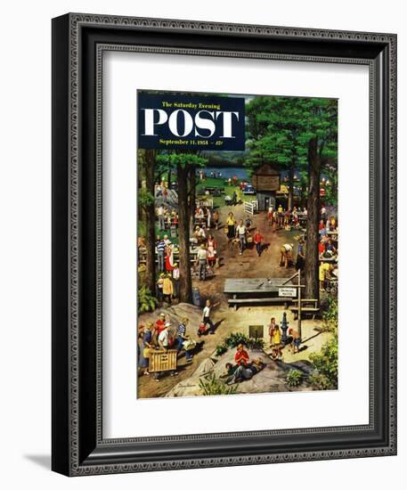 "Labor Day Picnic" Saturday Evening Post Cover, September 11, 1954-Stevan Dohanos-Framed Giclee Print