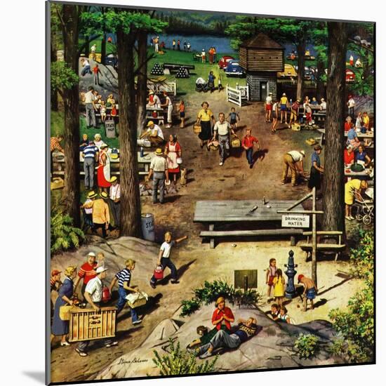 "Labor Day Picnic", September 11, 1954-Stevan Dohanos-Mounted Giclee Print