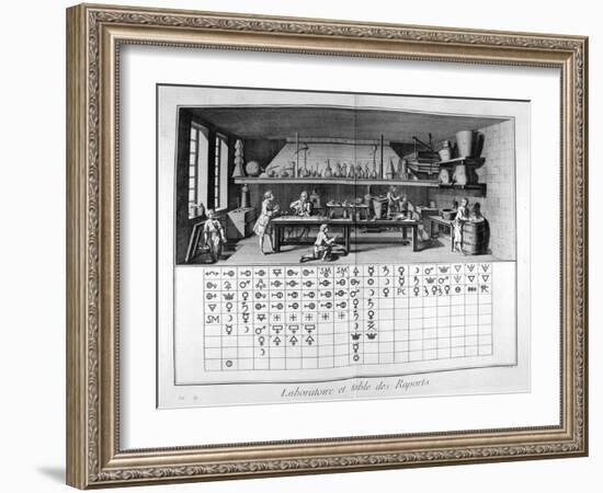 Laboratory and Chart, 1751-1777-Denis Diderot-Framed Giclee Print