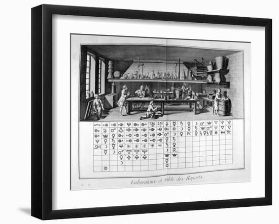 Laboratory and Chart, 1751-1777-Denis Diderot-Framed Giclee Print