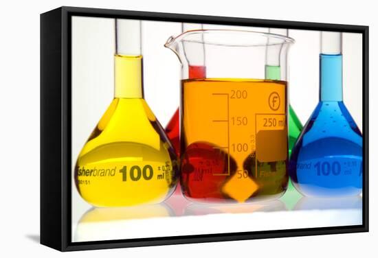 Laboratory Glassware-Paul Rapson-Framed Premier Image Canvas