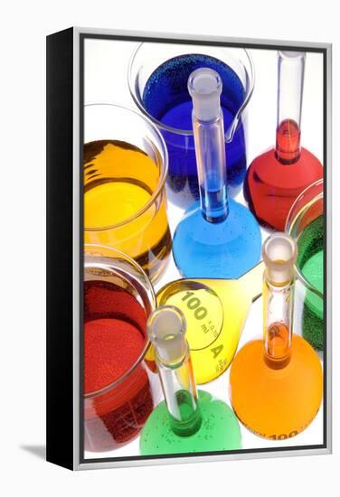 Laboratory Glassware-Paul Rapson-Framed Premier Image Canvas