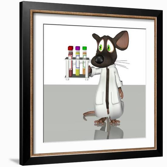 Laboratory Mouse, Conceptual Artwork-Friedrich Saurer-Framed Premium Photographic Print