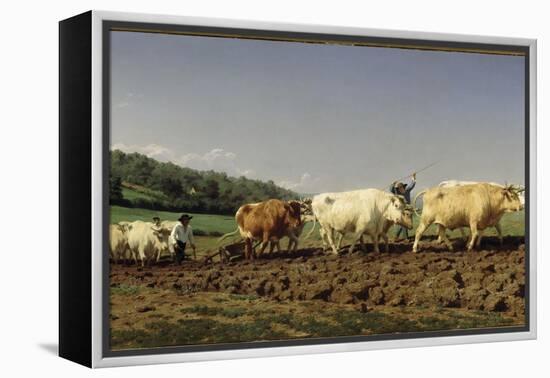 Labourage nivernais : le sombrage-Rosa Bonheur-Framed Premier Image Canvas