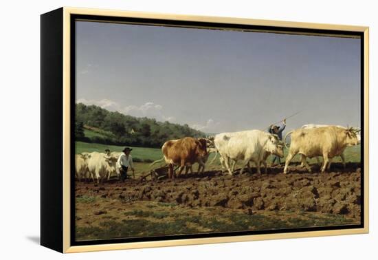 Labourage nivernais : le sombrage-Rosa Bonheur-Framed Premier Image Canvas