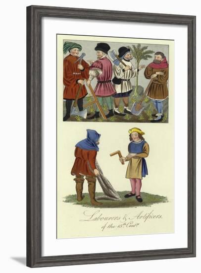 Labourers and Artificers of the 15th Century-null-Framed Giclee Print