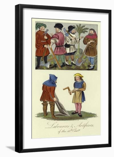 Labourers and Artificers of the 15th Century-null-Framed Giclee Print