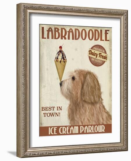 Labradoodle, Golden, Ice Cream-Fab Funky-Framed Art Print