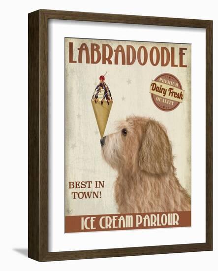 Labradoodle, Golden, Ice Cream-Fab Funky-Framed Art Print