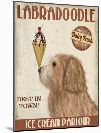 Labradoodle, Golden, Ice Cream-Fab Funky-Mounted Art Print