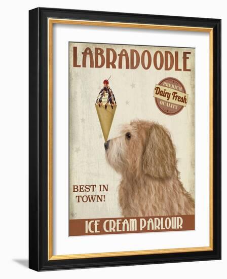 Labradoodle, Golden, Ice Cream-Fab Funky-Framed Art Print