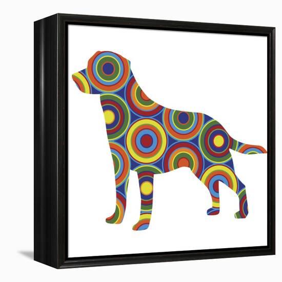 Labrador Abstract Circles-Ron Magnes-Framed Premier Image Canvas