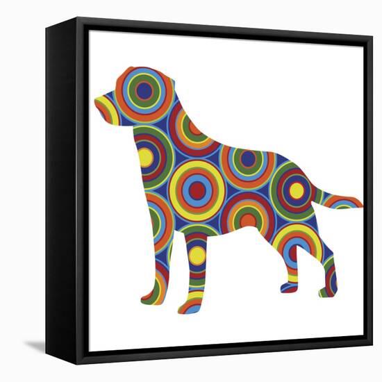 Labrador Abstract Circles-Ron Magnes-Framed Premier Image Canvas