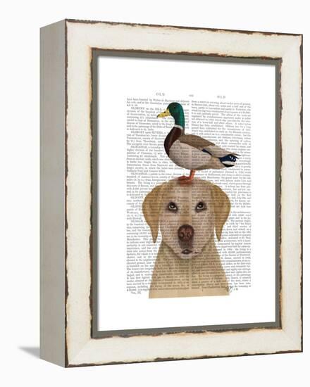 Labrador and Duck-Fab Funky-Framed Stretched Canvas