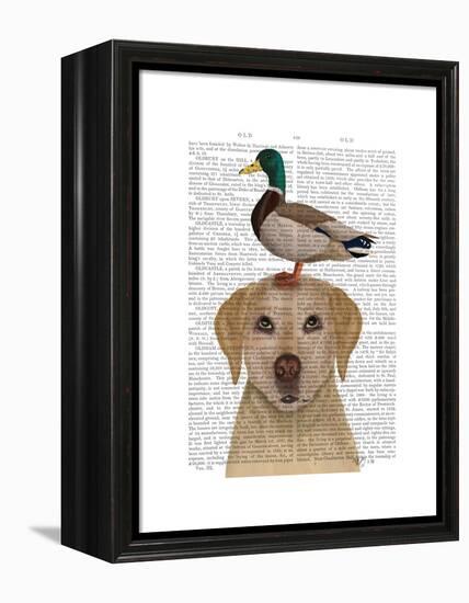 Labrador and Duck-Fab Funky-Framed Stretched Canvas