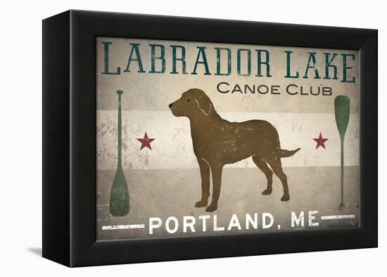 Labrador Lake Chocolate Lab-Ryan Fowler-Framed Stretched Canvas