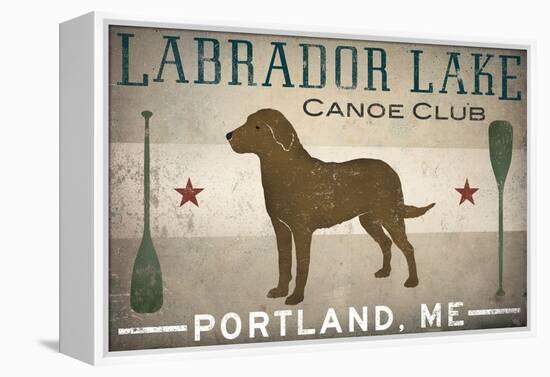 Labrador Lake Chocolate Lab-Ryan Fowler-Framed Stretched Canvas