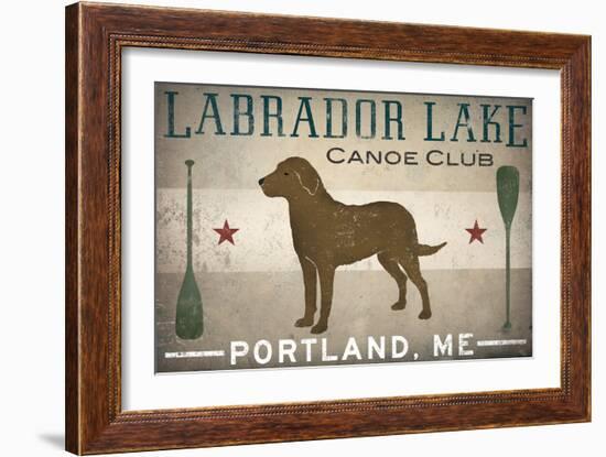 Labrador Lake Chocolate Lab-Ryan Fowler-Framed Art Print