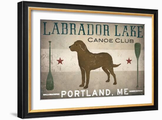 Labrador Lake Chocolate Lab-Ryan Fowler-Framed Art Print