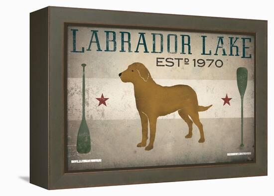 Labrador Lake Yellow Lab-Ryan Fowler-Framed Stretched Canvas