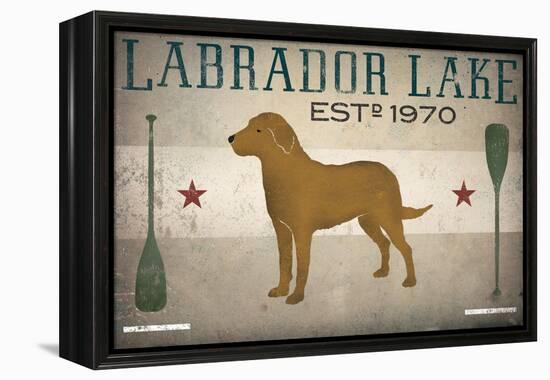 Labrador Lake Yellow Lab-Ryan Fowler-Framed Stretched Canvas