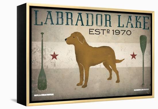 Labrador Lake Yellow Lab-Ryan Fowler-Framed Stretched Canvas