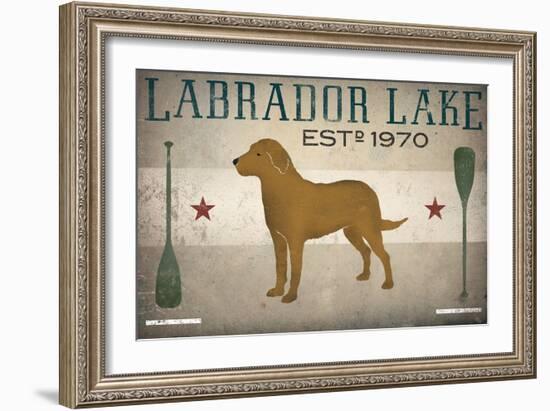 Labrador Lake Yellow Lab-Ryan Fowler-Framed Art Print