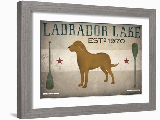 Labrador Lake Yellow Lab-Ryan Fowler-Framed Art Print