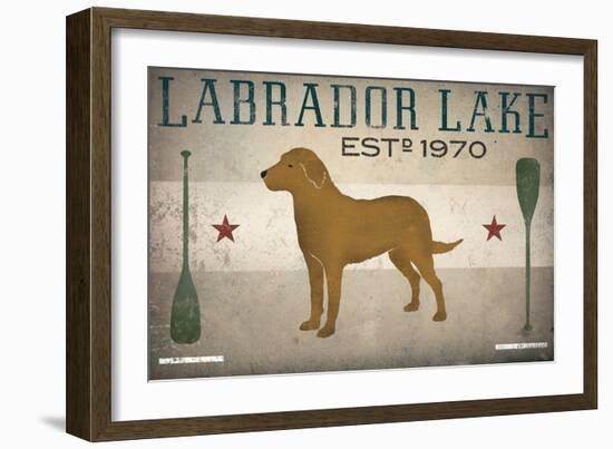 Labrador Lake Yellow Lab-Ryan Fowler-Framed Art Print