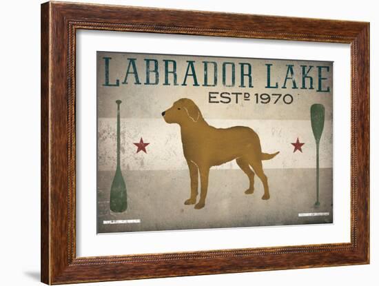Labrador Lake Yellow Lab-Ryan Fowler-Framed Art Print