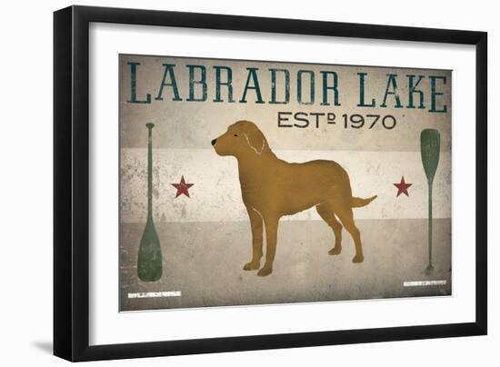 Labrador Lake Yellow Lab-Ryan Fowler-Framed Art Print