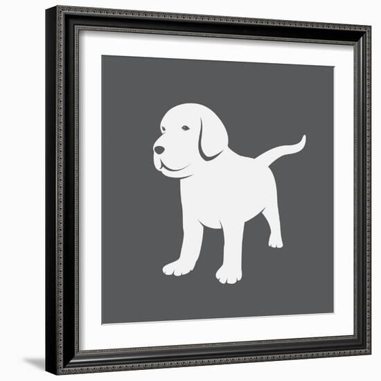 Labrador Puppies-yod67-Framed Art Print