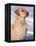 Labrador Retriever Portrait in Snow-Adriano Bacchella-Framed Premier Image Canvas