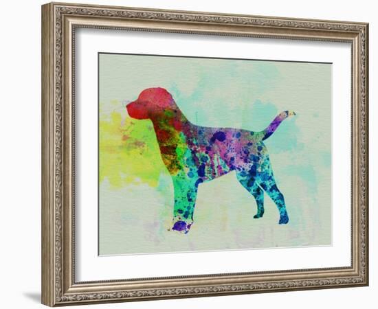 Labrador Retriever Watercolor-NaxArt-Framed Art Print