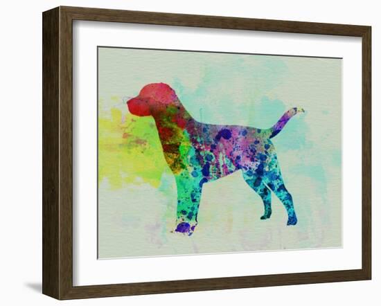 Labrador Retriever Watercolor-NaxArt-Framed Art Print