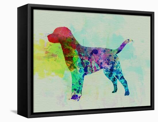 Labrador Retriever Watercolor-NaxArt-Framed Stretched Canvas